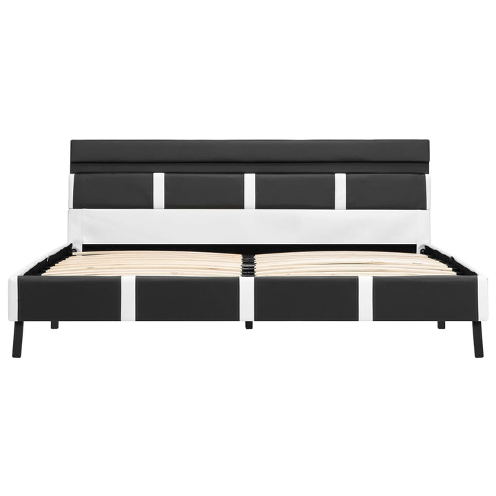 Cadru De Pat Cu Led, Gri, , Piele Artificială