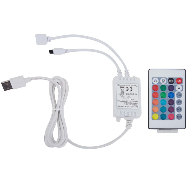 Cadru De Pat Cu Led, Gri, , Piele Artificială
