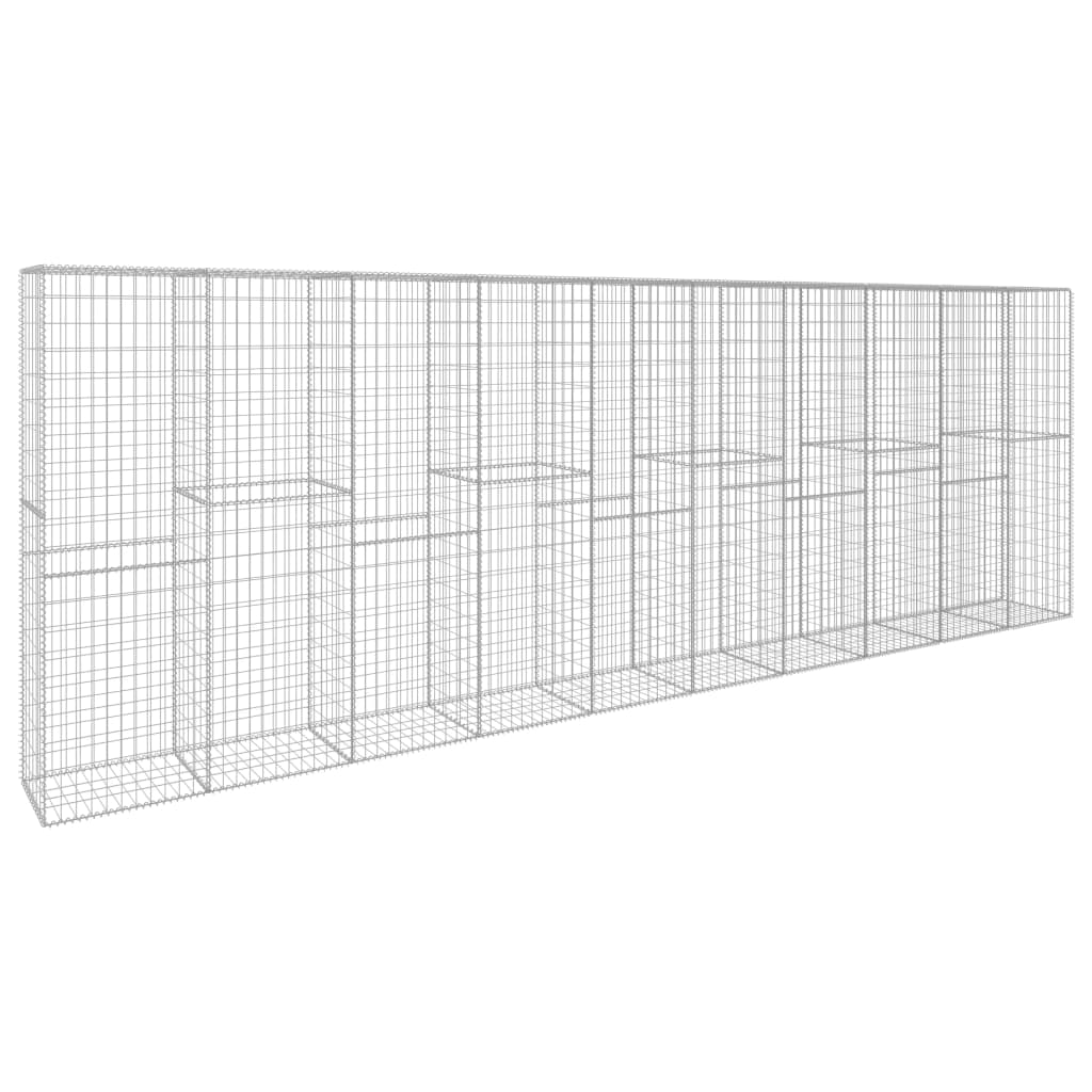 Perete Gabion Cu Capac, 600 X 50 X 200 Cm, Oțel Galvanizat
