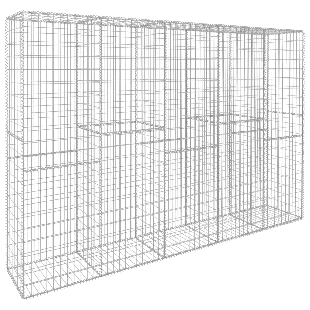 Perete Gabion Cu Capace, 300 X 50 X 200 Cm, Oțel Galvanizat