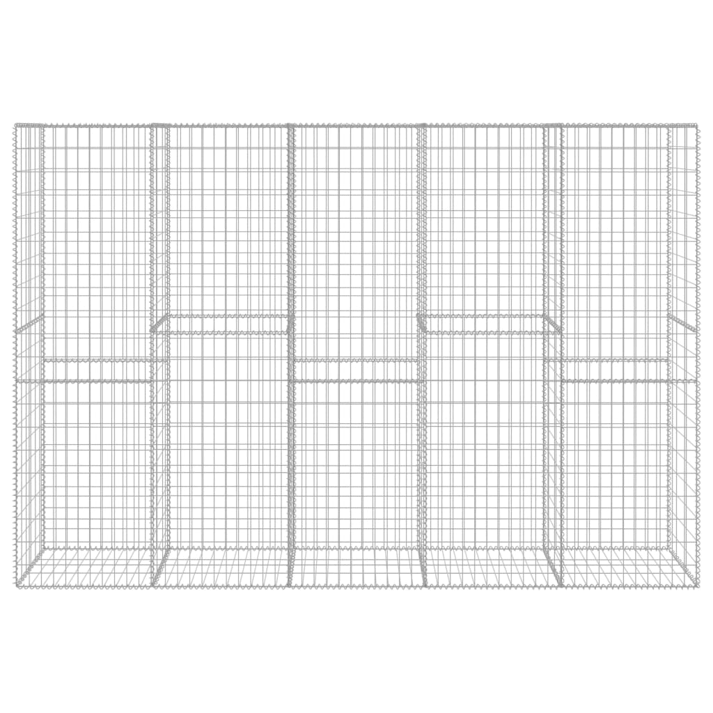 Perete Gabion Cu Capace, 300 X 50 X 200 Cm, Oțel Galvanizat