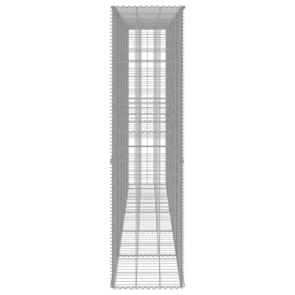 Perete Gabion Cu Capace, 300 X 50 X 200 Cm, Oțel Galvanizat