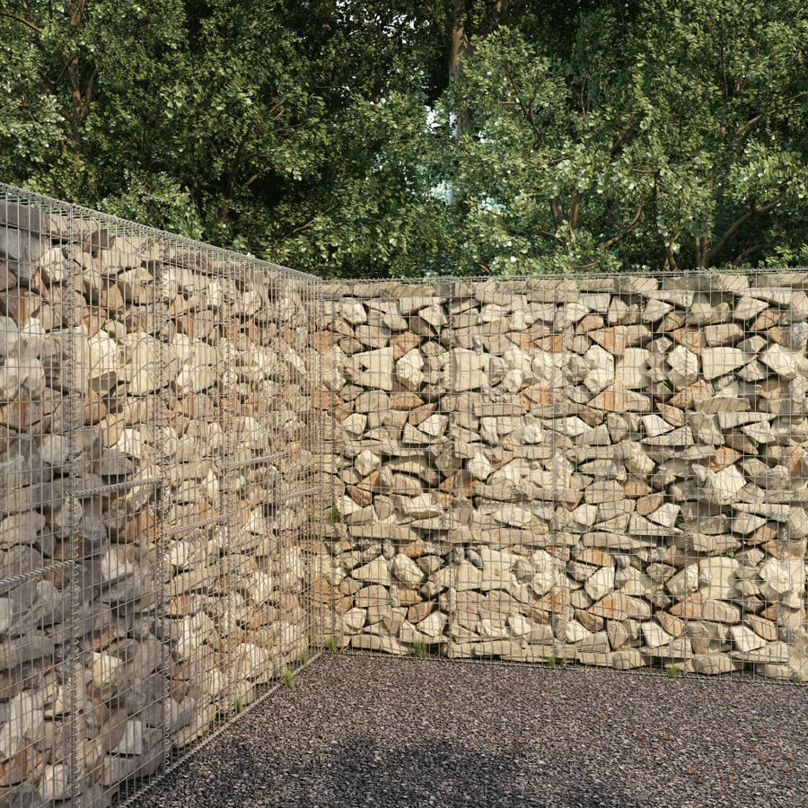 Perete Gabion Cu Capace, 300 X 50 X 200 Cm, Oțel Galvanizat