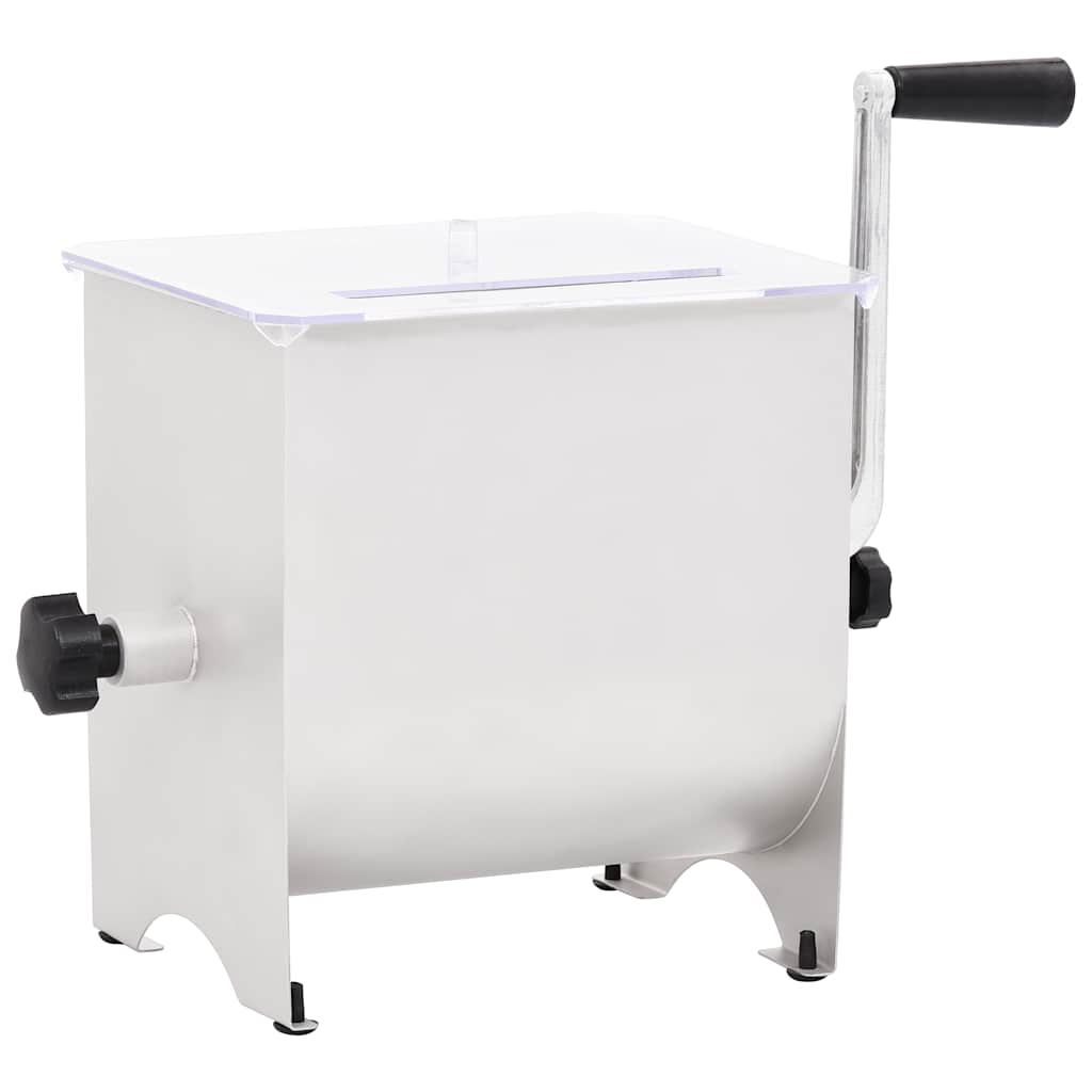 Malaxor De Carne Manual Cu Capac, Argintiu, Oțel Inoxidabil