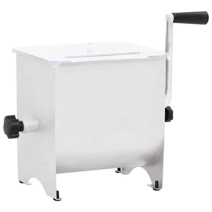 Malaxor De Carne Manual Cu Capac, Argintiu, Oțel Inoxidabil
