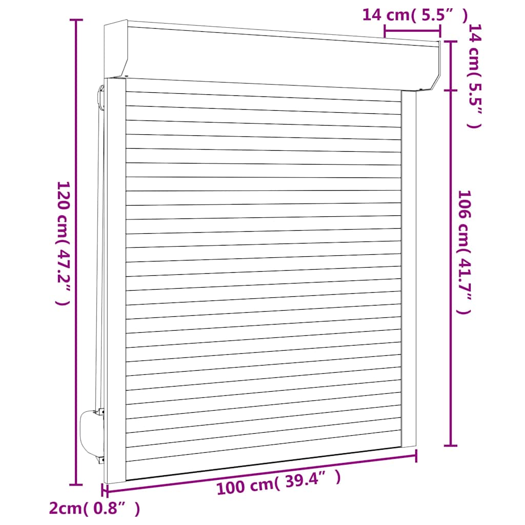 Oblon Rulant, , , Aluminiu