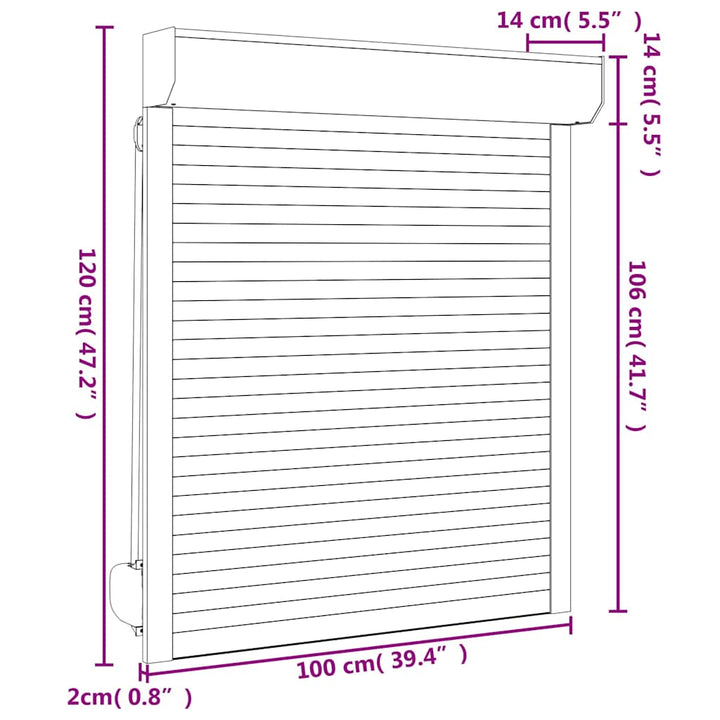 Oblon Rulant, , , Aluminiu