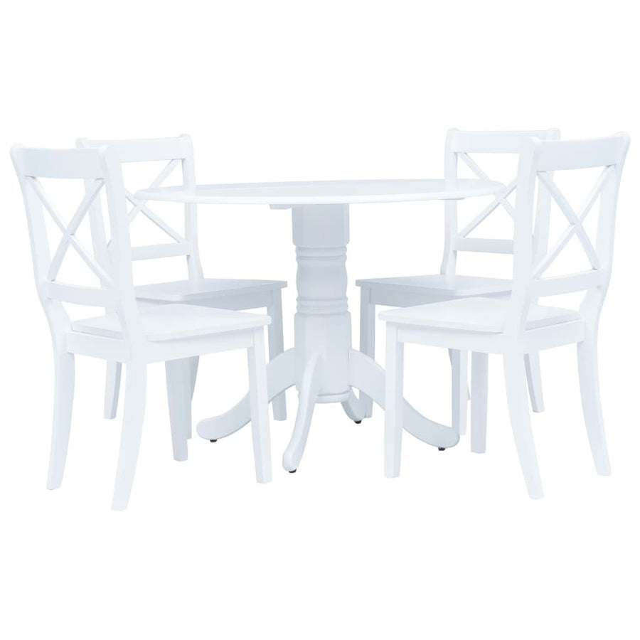 Set Mobilier Bucătărie, 5 Piese, , Lemn Masiv De Hevea