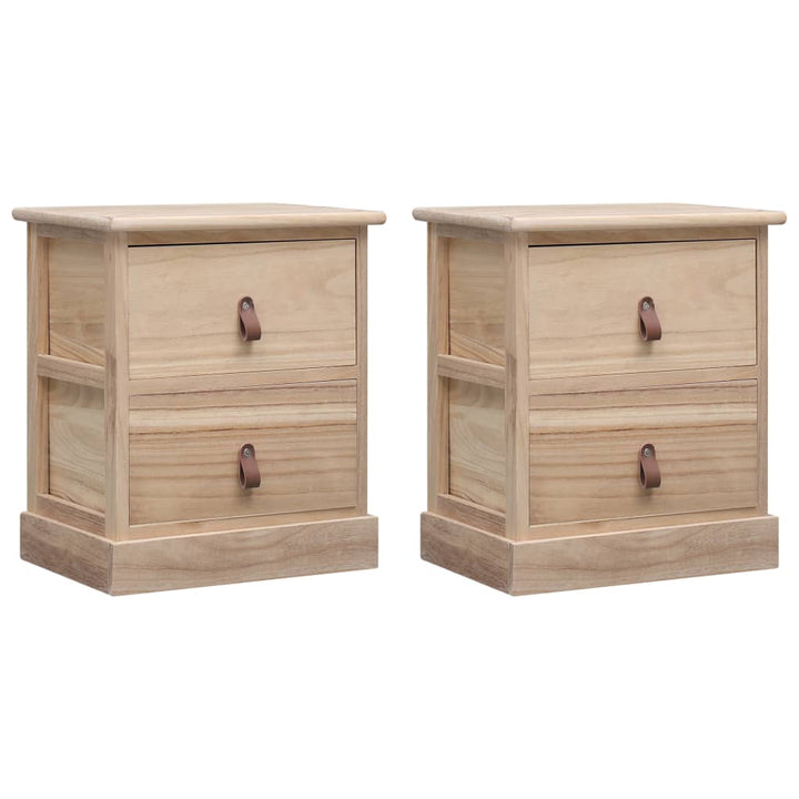 Noptiere, 2 Buc., 38 X 28 X 45 Cm, Lemn De Paulownia