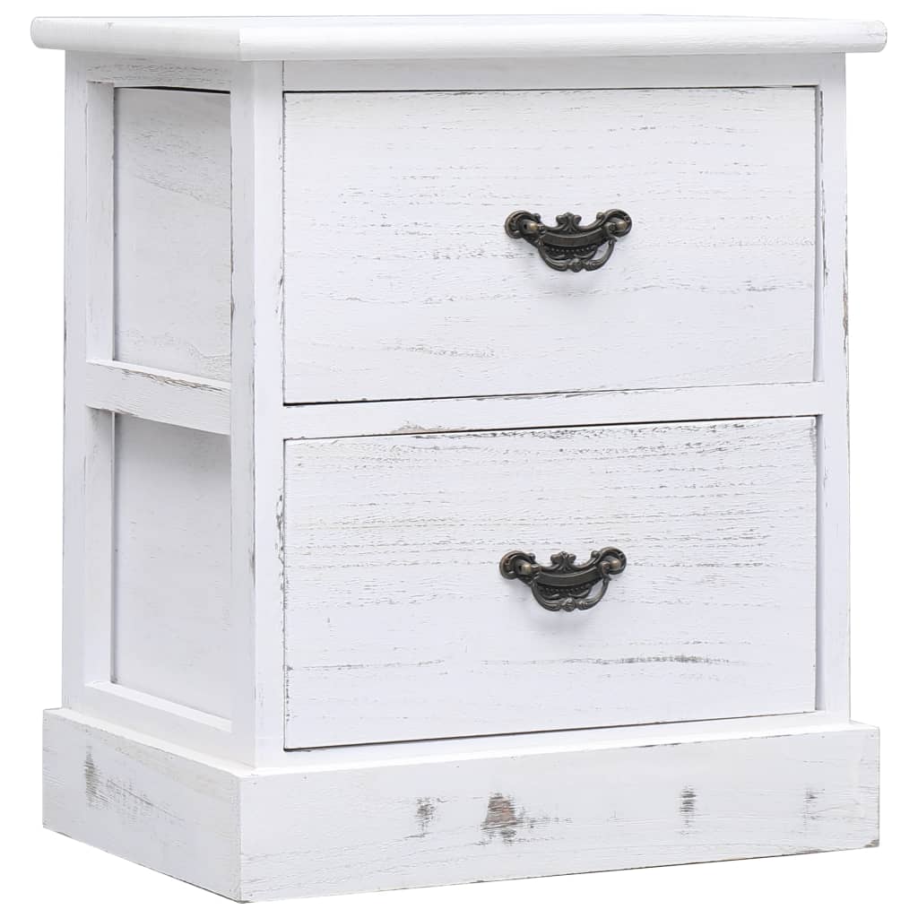 Noptiere, 2 Buc., 38 X 28 X 45 Cm, Lemn De Paulownia