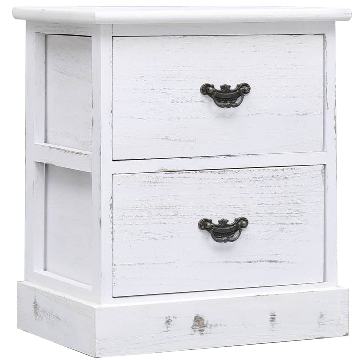 Noptiere, 2 Buc., 38 X 28 X 45 Cm, Lemn De Paulownia