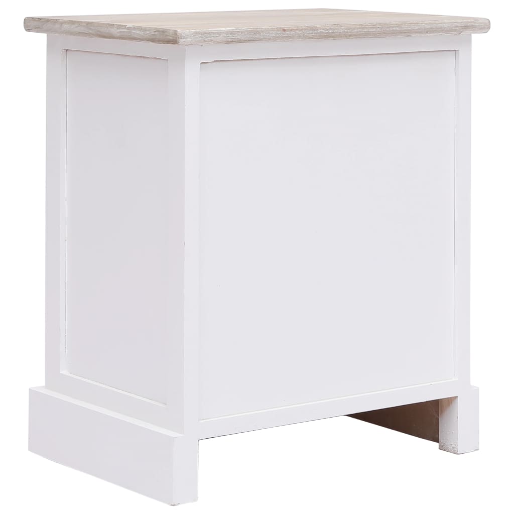 Noptiere, 2 Buc., 38 X 28 X 45 Cm, Lemn De Paulownia