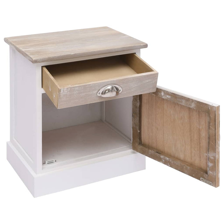 Noptiere, 2 Buc., 38 X 28 X 45 Cm, Lemn De Paulownia