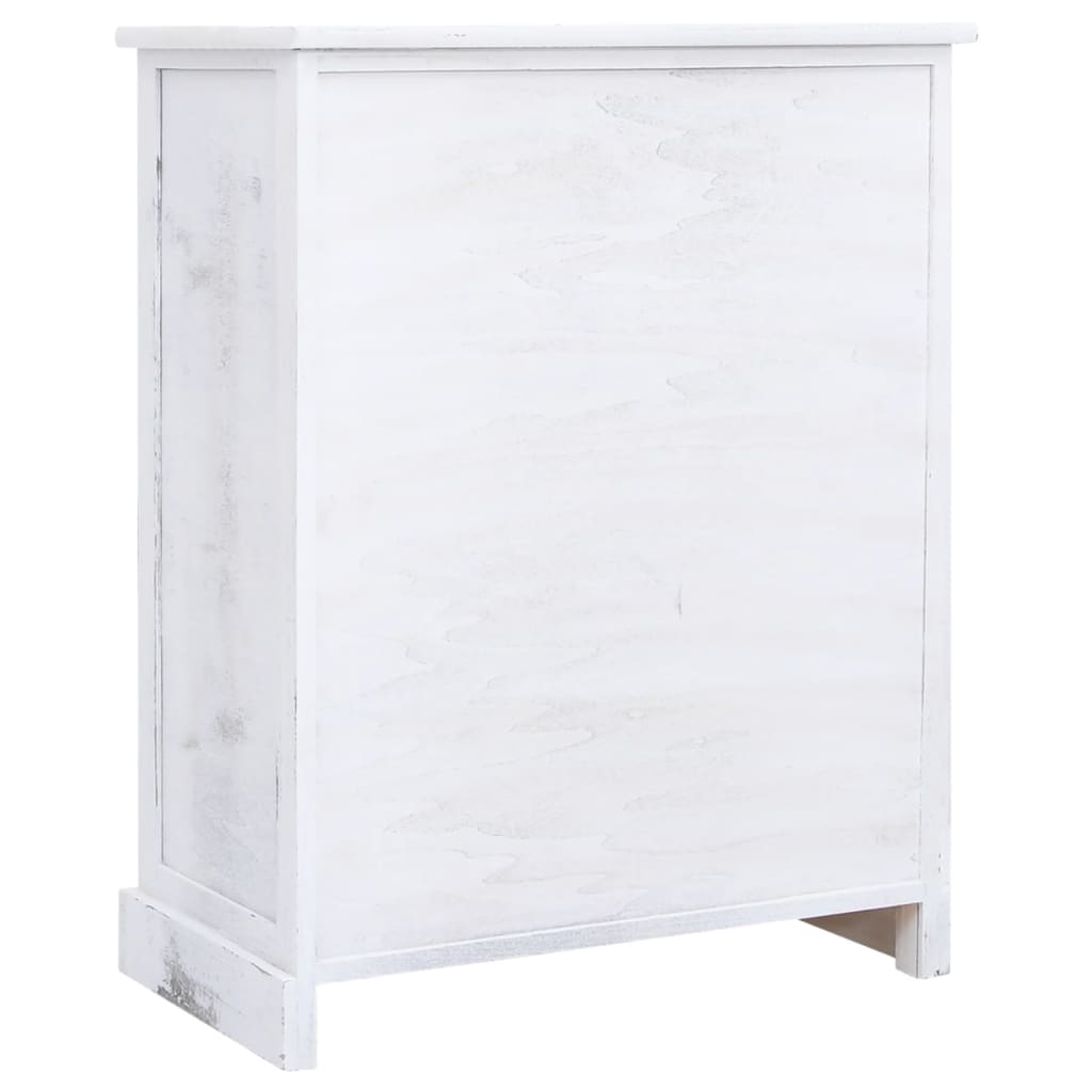 Dulap Cu Sertare, Alb, 60X30X75 Cm, Lemn