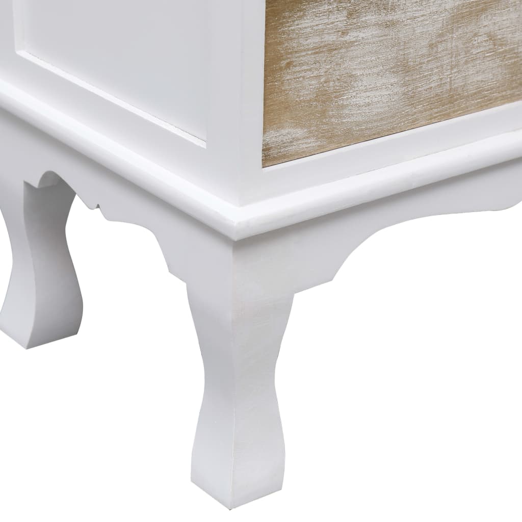 Dulap Cu Sertare, Alb, 50 X 30 X 80 Cm, Lemn