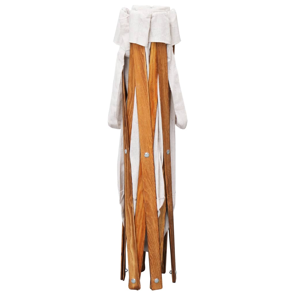 Coș De Rufe Pliabil, , Lemn Și Material Textil