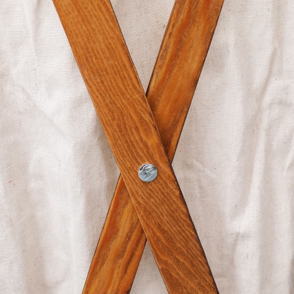 Coș De Rufe Pliabil, , Lemn Și Material Textil