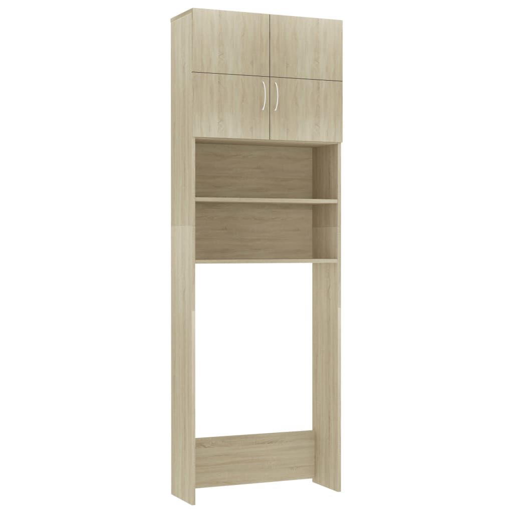 Dulap Mașina Spălat Stejar Sonoma 64X25,5X190 Cm Lemn Preucrat