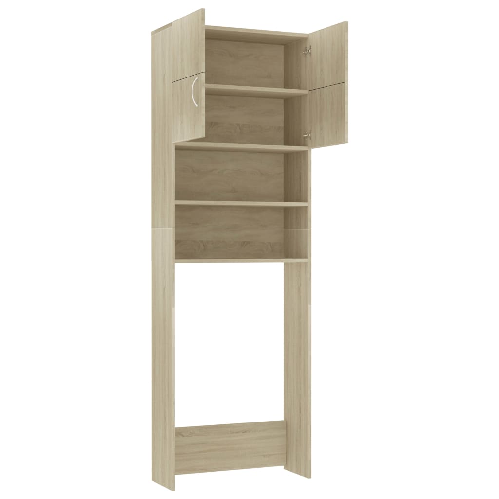 Dulap Mașina Spălat Stejar Sonoma 64X25,5X190 Cm Lemn Preucrat