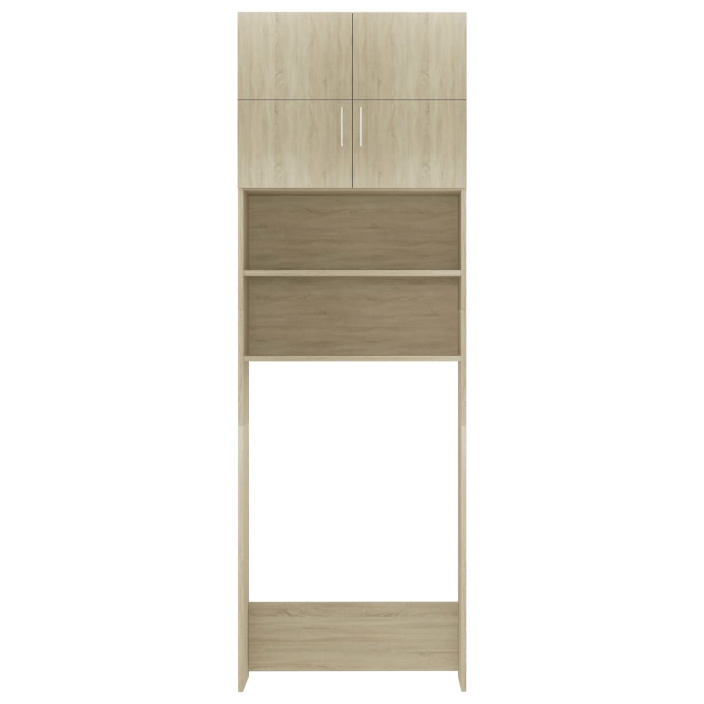 Dulap Mașina Spălat Stejar Sonoma 64X25,5X190 Cm Lemn Preucrat