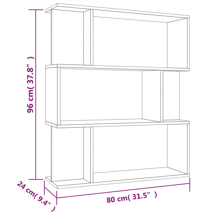 Bibliotecă/Separator, , 80X24X96 Cm Lemn Prelucrat