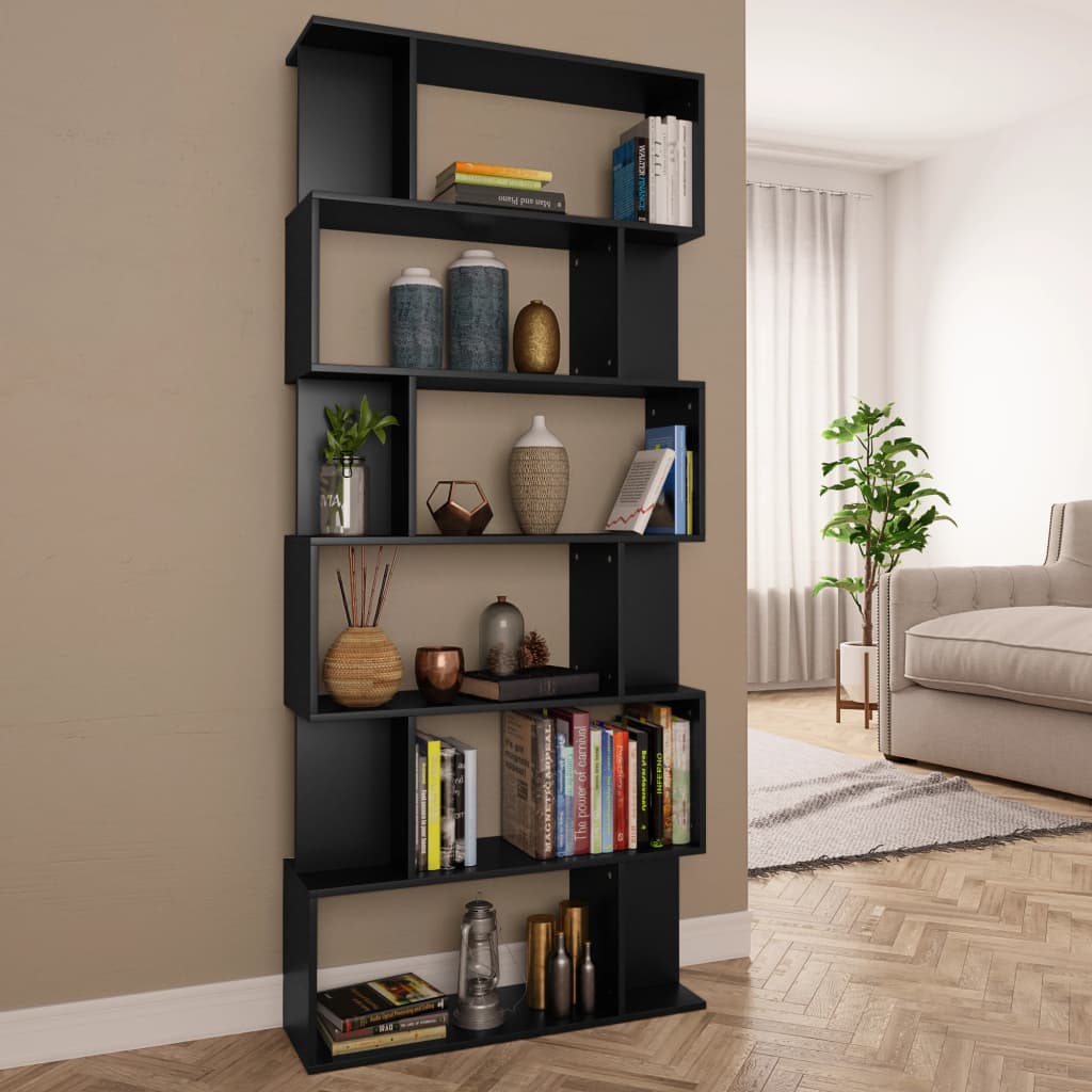 Bibliotecă/Separator Cameră, Alb Extralucios, 80X24X192 Cm, Pal