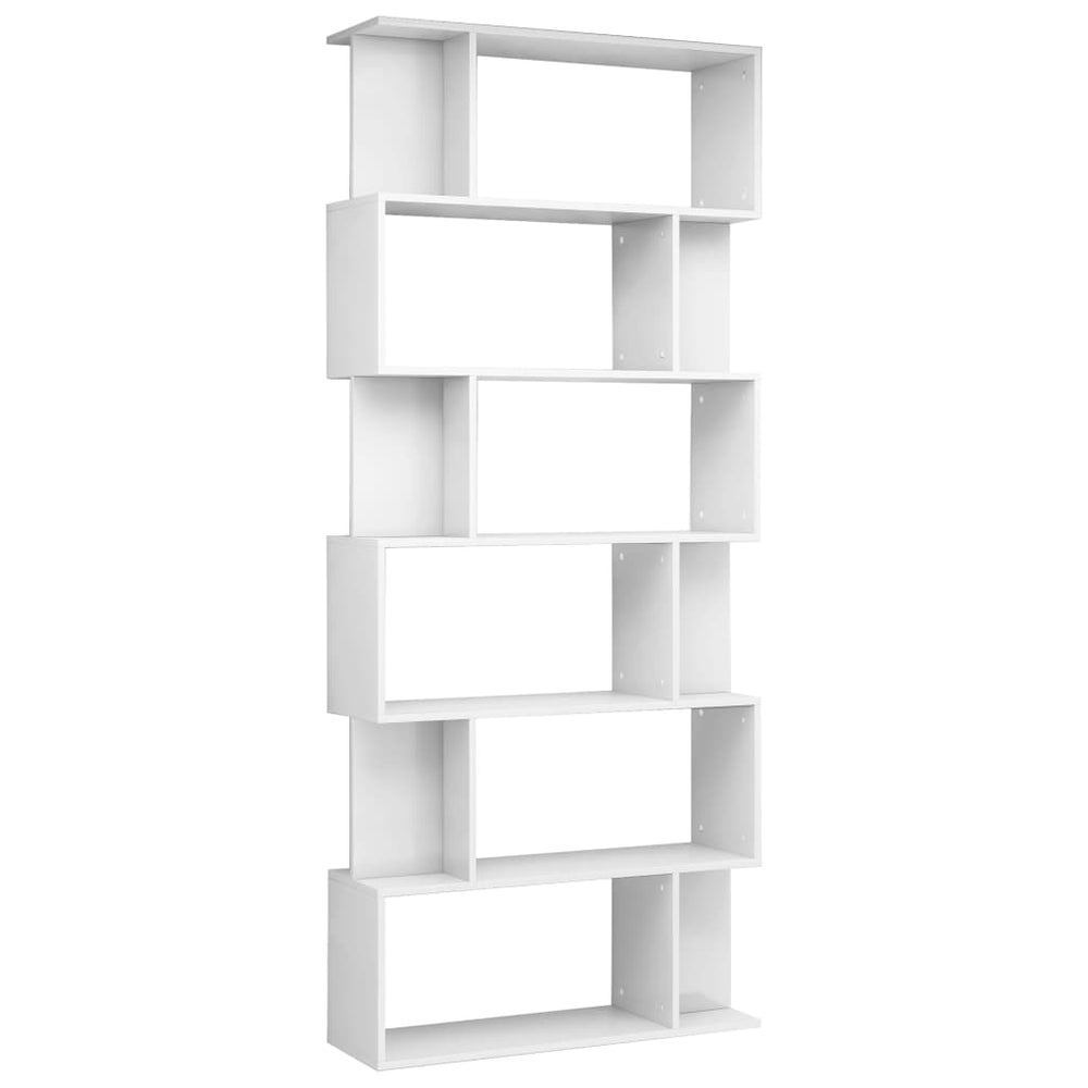 Bibliotecă/Separator Cameră, Alb Extralucios, 80X24X192 Cm, Pal