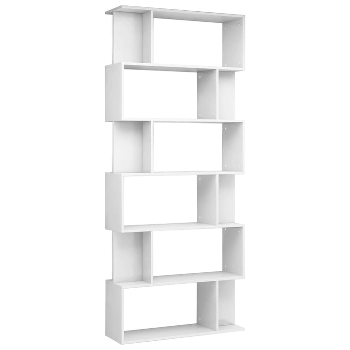 Bibliotecă/Separator Cameră, Alb Extralucios, 80X24X192 Cm, Pal