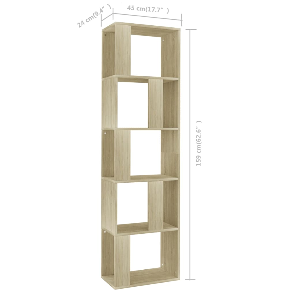 Bibliotecă/Separator, 45X24X159 Cm Lemn Prelucrat