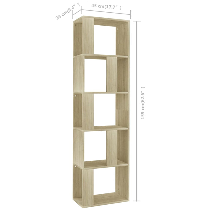 Bibliotecă/Separator, 45X24X159 Cm Lemn Prelucrat