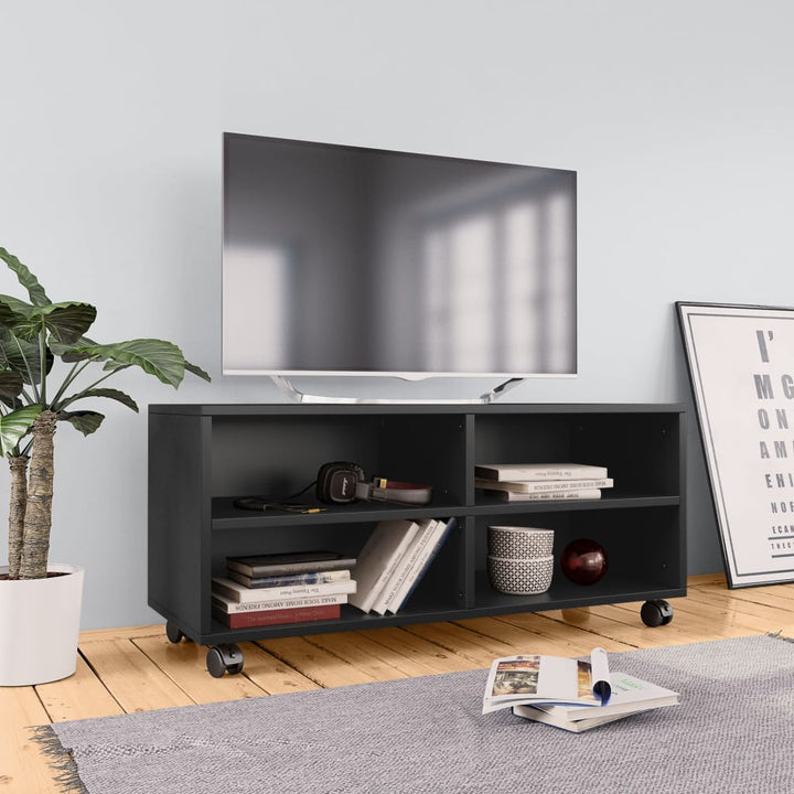 Dulap Tv Cu Rotile, , 90X35X35, Lemn Prelucrat