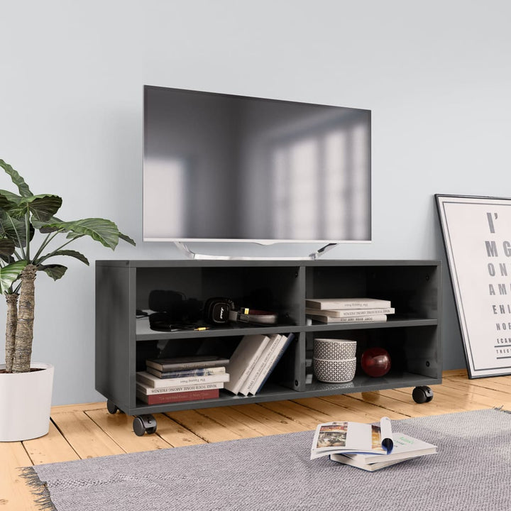 Dulap Tv Cu Rotile, , 90X35X35, Lemn Prelucrat