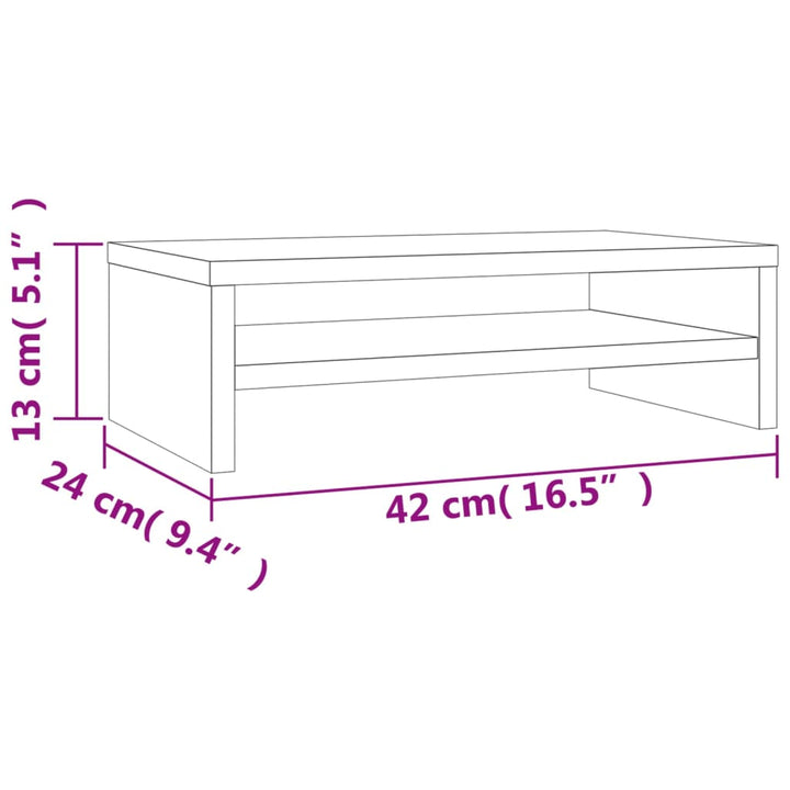 Suport Monitor, , 42X24X13 Cm, Lemn Prelucrat