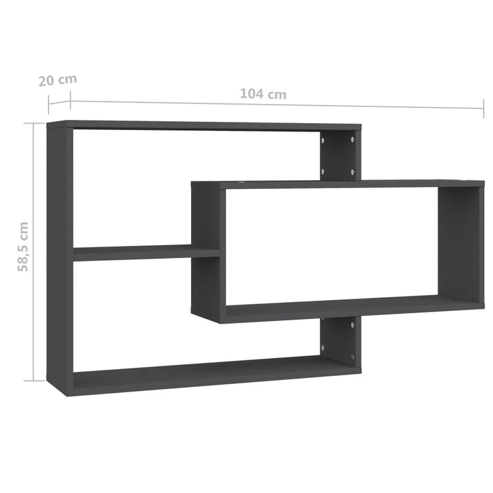 Rafturi De Perete, , 104X20X58,5 Cm, Pal