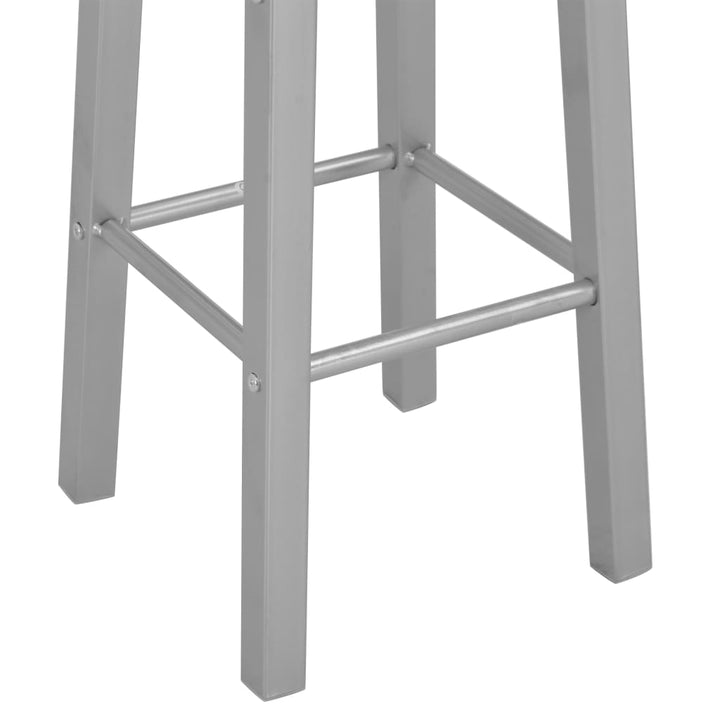 Set Mobilier De Bar, 3 Piese, Negru, Lemn Și Oțel