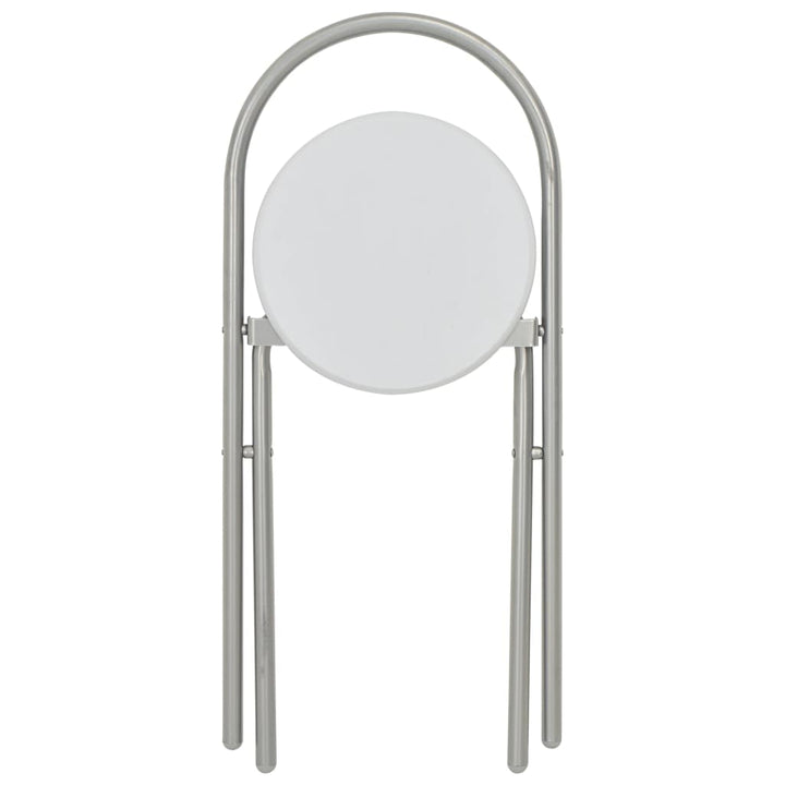 Set Mobilier Bucătărie Cu Depozitare, 3 Piese, Alb, Mdf Și Oțel