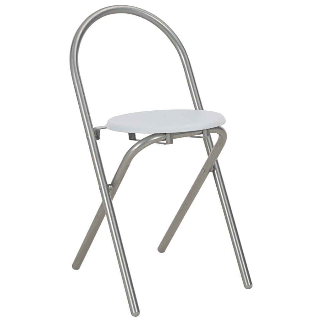 Set Mobilier Bucătărie Cu Depozitare, 3 Piese, Alb, Mdf Și Oțel