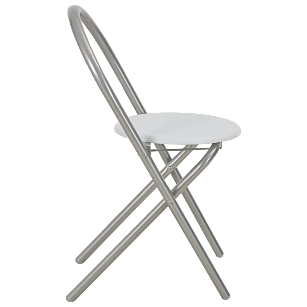 Set Mobilier Bucătărie Cu Depozitare, 3 Piese, Alb, Mdf Și Oțel