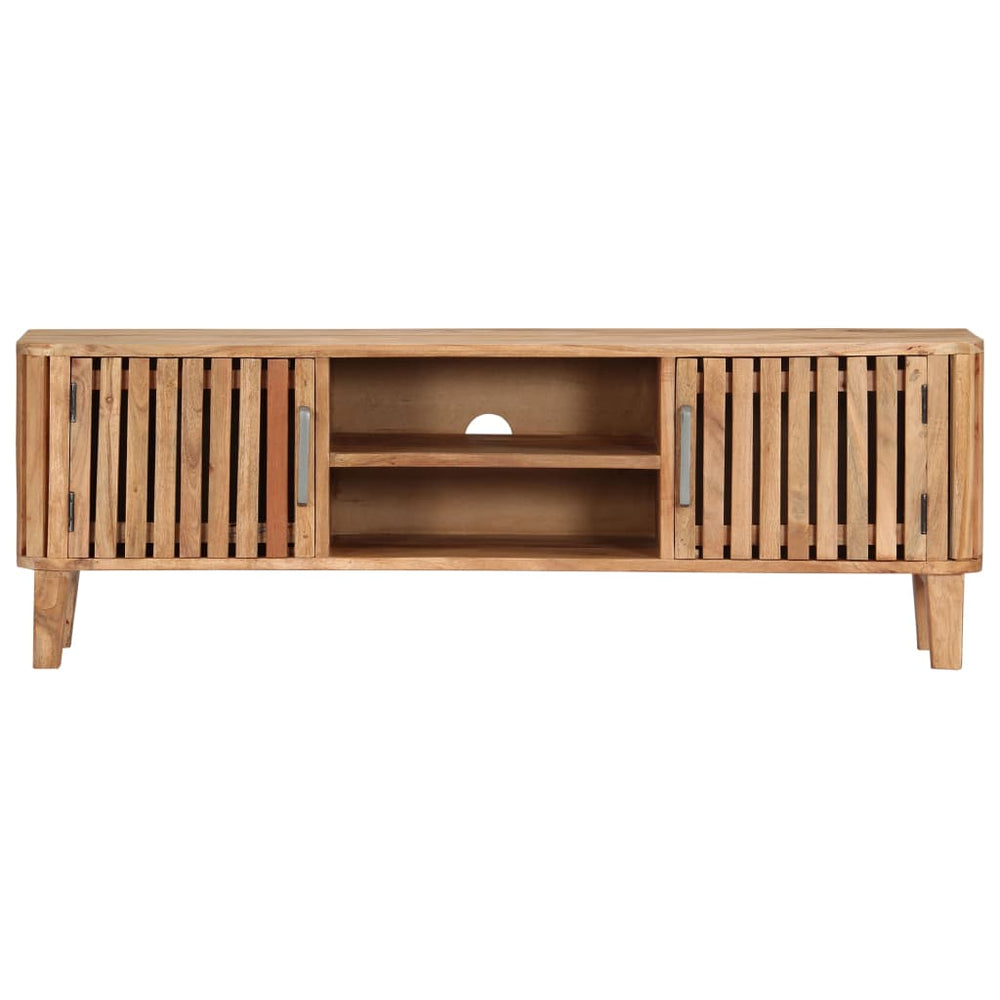 Comodă Tv, 130 X 30 X 45 Cm, Lemn Masiv De Acacia