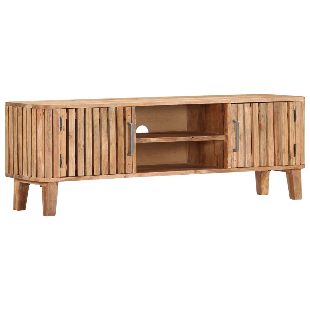 Comodă Tv, 130 X 30 X 45 Cm, Lemn Masiv De Acacia