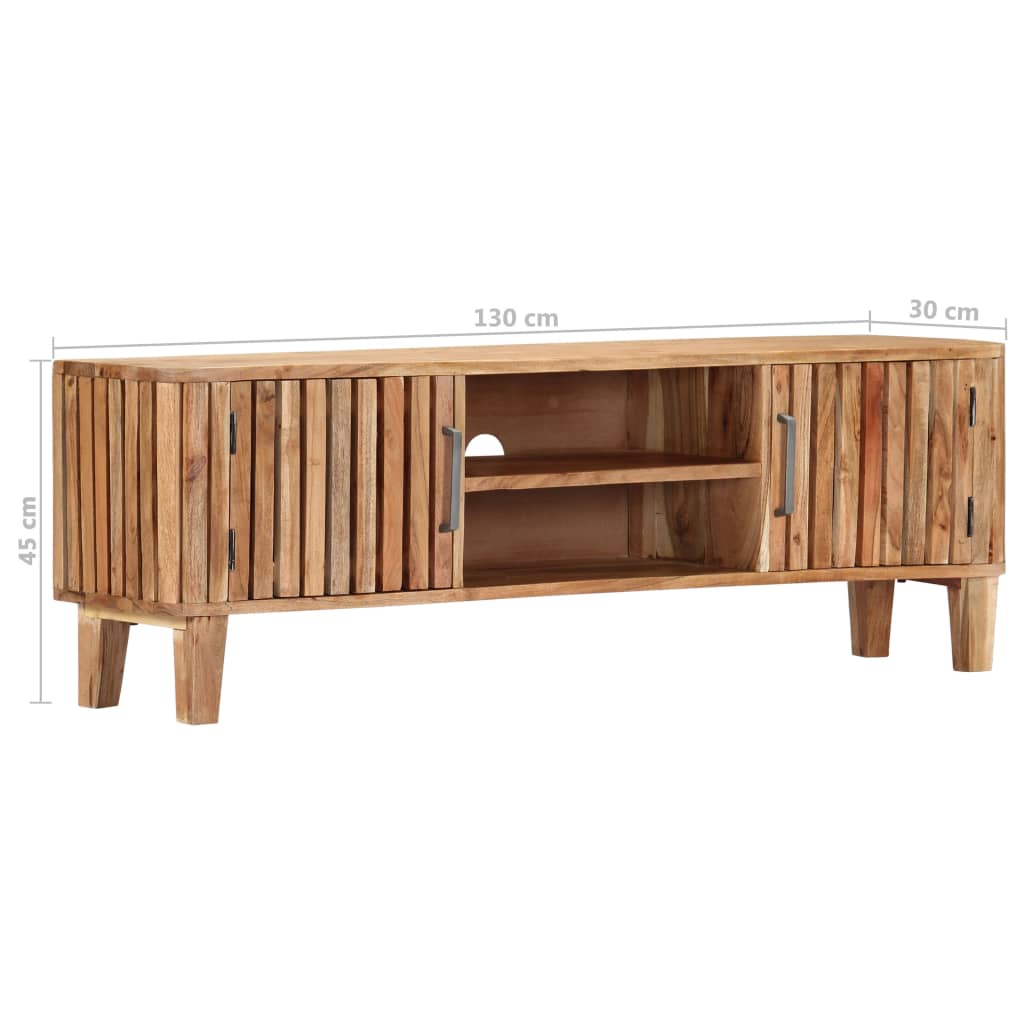Comodă Tv, 130 X 30 X 45 Cm, Lemn Masiv De Acacia