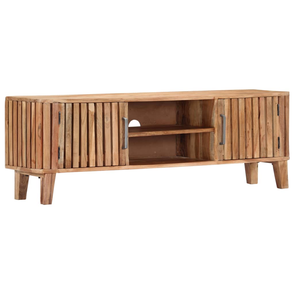 Comodă Tv, 130 X 30 X 45 Cm, Lemn Masiv De Acacia