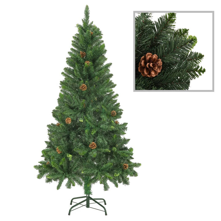 Brad De Crăciun Artificial Cu Conuri De Pin, , 210 Cm