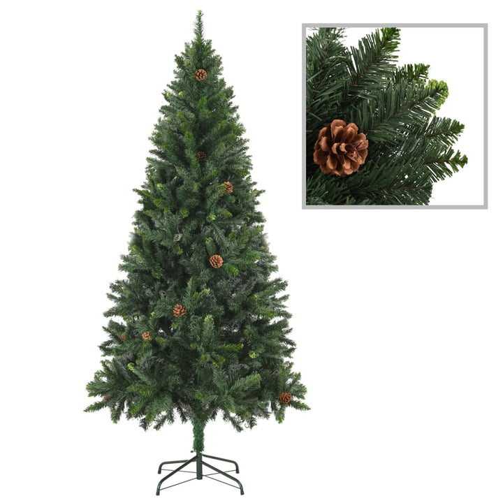 Brad De Crăciun Artificial Cu Conuri De Pin, , 210 Cm