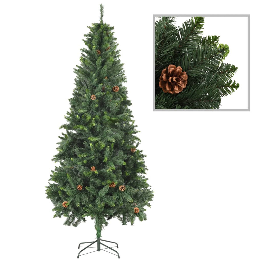 Brad De Crăciun Artificial Cu Conuri De Pin, , 210 Cm