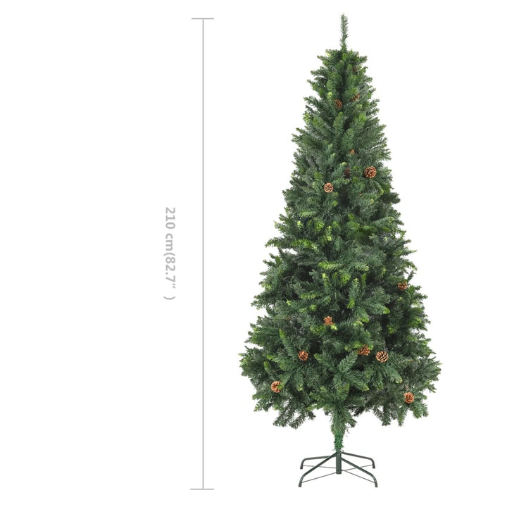 Brad De Crăciun Artificial Cu Conuri De Pin, , 210 Cm