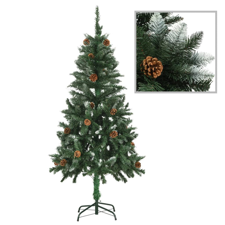 Brad De Crăciun Artificial Cu Conuri De Pin, , 210 Cm