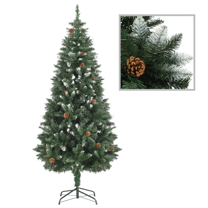 Brad De Crăciun Artificial Cu Conuri De Pin, , 210 Cm