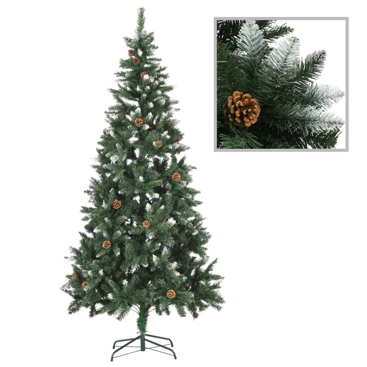 Brad De Crăciun Artificial Cu Conuri De Pin, , 210 Cm
