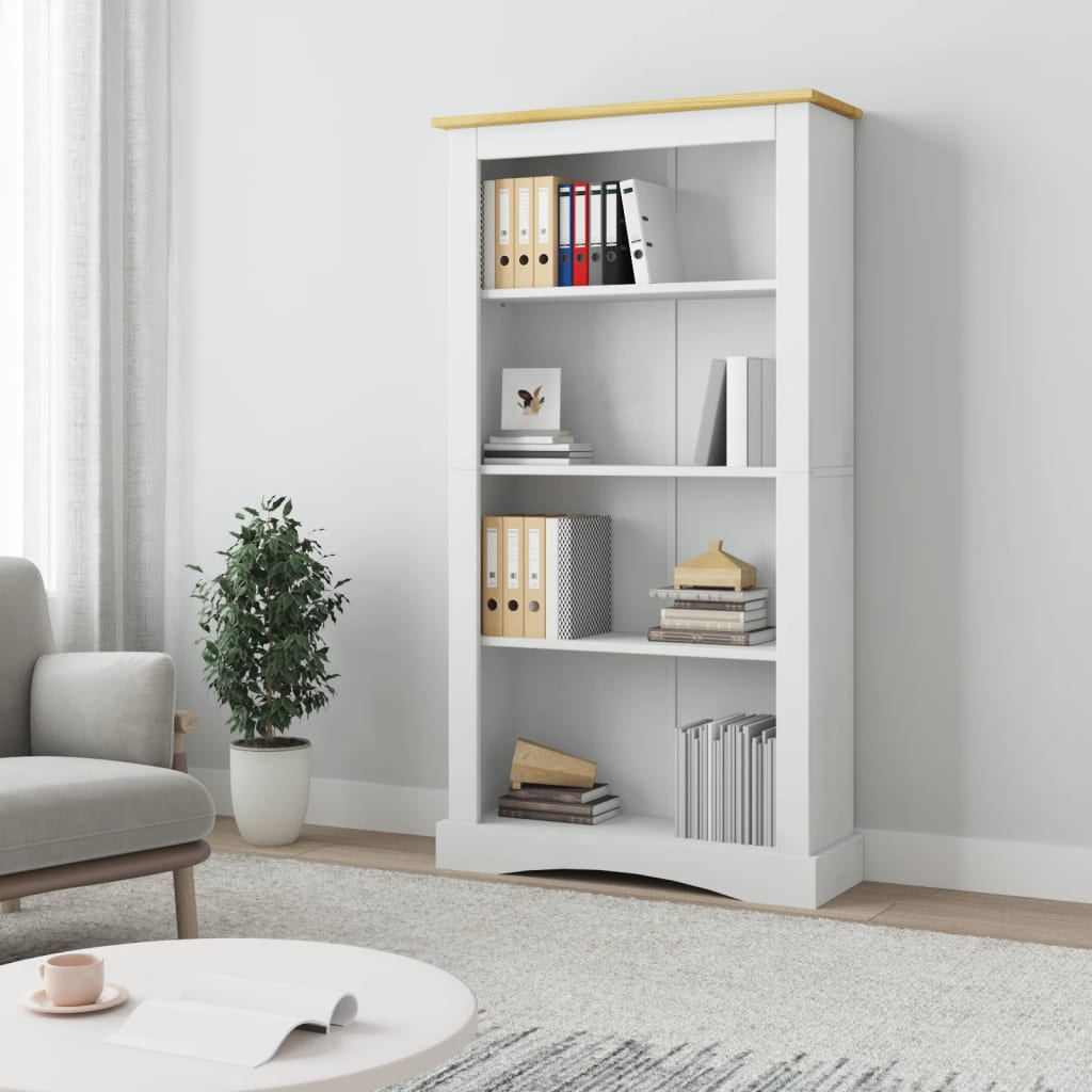 Bibliotecă 5 Rafturi, 81X40X, Pin Mexican, Stil Corona
